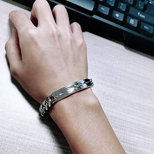 Fashion Men Silver Jewelry Classic Bracelet 100% 925 Sterling Silver Exquisite Carving Totem Bracelet 10 MM 7-10 inches Italy Design Cuban Chain Gifts2