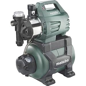 Metabo Hauswasserwerk HWWI 3500/25 Inox – 600970000 – Nennaufnahmeleistung: 1100 W – Max. Fördermenge: 3500 l/h – Ideal für 1-2 Regner – Max. Förderhöhe: 45 m – 4,5 bar