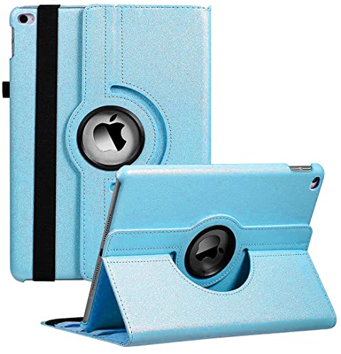 New iPad 9.7 inch 2018 2017/ iPad Air 2 Case - 360 Degree Rotating Stand Smart Cover Case with Auto Sleep Wake for Apple iPad 9.7" (6th Gen, 5th Gen)/iPad Air (Baby Blue)