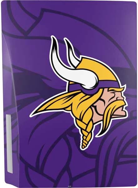 Skinit Decal Gaming Skin Compatible with PS5 Bundle - Officially Licensed NFL Minnesota Vikings Double Vision Design
