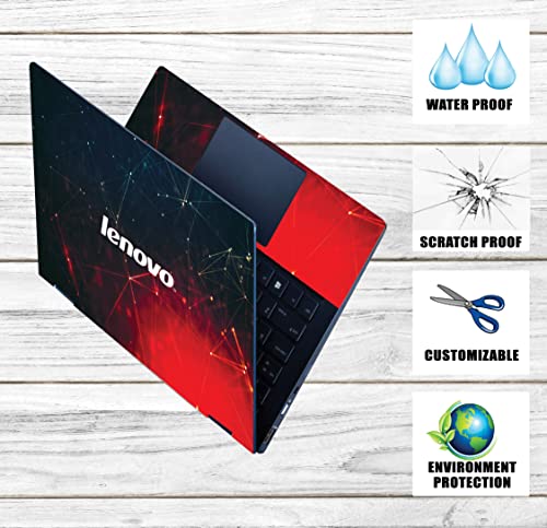Image of Pattern L1 Top+Wrist Pad Vinyl Laptop Skin /Sticker /Cover for 15 to 15.6 Inches Laptops Laminated-Removable-HD Quality Compatible for Lenovo.(15x10 Inches)