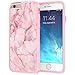 iPhone 6 Plus Case, iPhone 6s Plus 5.5" Case, True Color Pink Marble [Stone Texture Collection] Slim Hybrid Hard Back + Soft TPU Bumper Protective Durable Cover [True Protect Series]