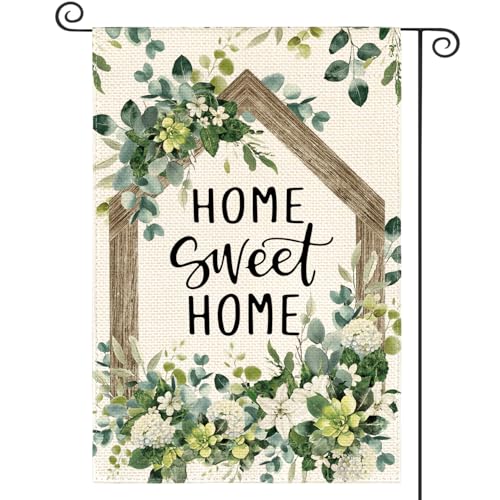AVOIN colorlife Home Sweet Home Spring Garden Flag 12x18 Inch