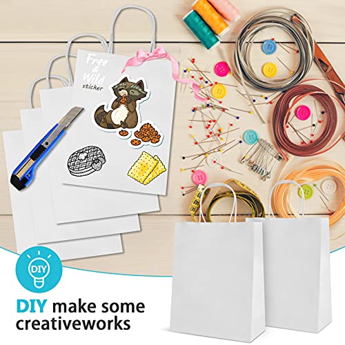 HAUSPROFI 30pcs Kraft Paper Bags for Gifts, Food & Sweets, Strong Carrier Bags with Twisted Handles for Kid Parties, Weddings, Thicken 130gsm - Image 3