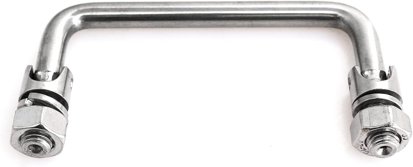 Pull Handle heyous Stainless Steel Folding Pull Handle U-Shape Folding Toolbox Suitcases Equipment Distribution Box Cabinet Knob Hardware