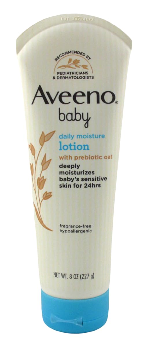 AVEENO Baby Fragrance Free Daily Moisture Lotion 8 oz (Pack of 3)