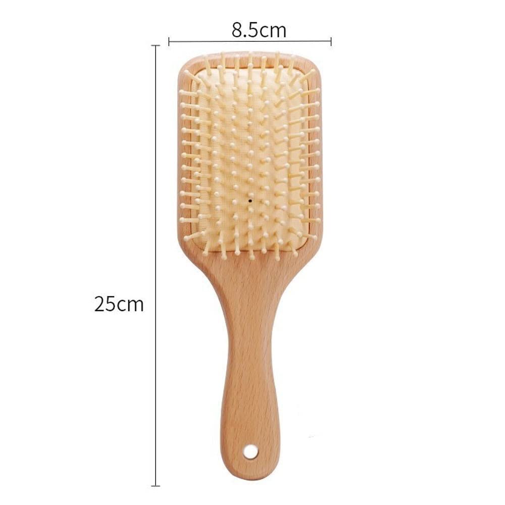 Peines de madera maciza natural, cepillo for el cabello, peine de masaje for mujeres y hombres, cuero cabelludo de masaje for reducir el encrespamiento, for cabello liso, rizado, ondulado, seco, húmed