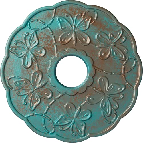 Image of Ekena Millwork CM17TSCGSDecorative Ceiling Medallions Modeled After Original Historical Patterns & Designs, Copper Green Patina