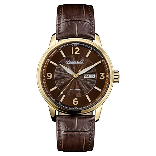 Preisvergleich Produktbild Ingersoll Herren Analog Automatik Uhr mit Leder Armband I00201