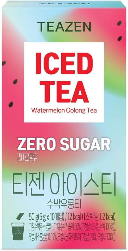 【TEAZEN】ティーゼン 紅茶アイスティー 50g (5g×10個入り) スイカ TEAZEN Zero sugar ice tea 50g (5g×10pieces) Watermelon