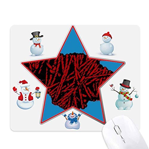 Tapis de souris bonhomme de neige Peace cadeau de Noël bureau