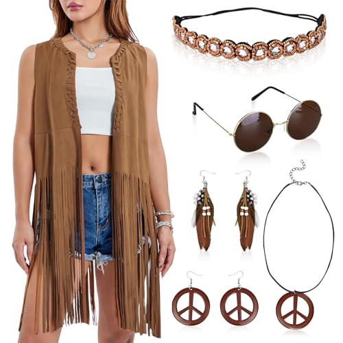 Hippie costume da donna con frange