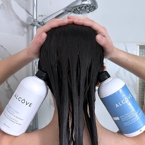 Alcôve - Daily Shampoo & Conditioner Duo - All Hair Types - Sulfate-Free - Lightweight Care - Evening Primrose Oil - Mango Extract - Argan Oil - Anti-Frizz - Color-Safe - 10oz4