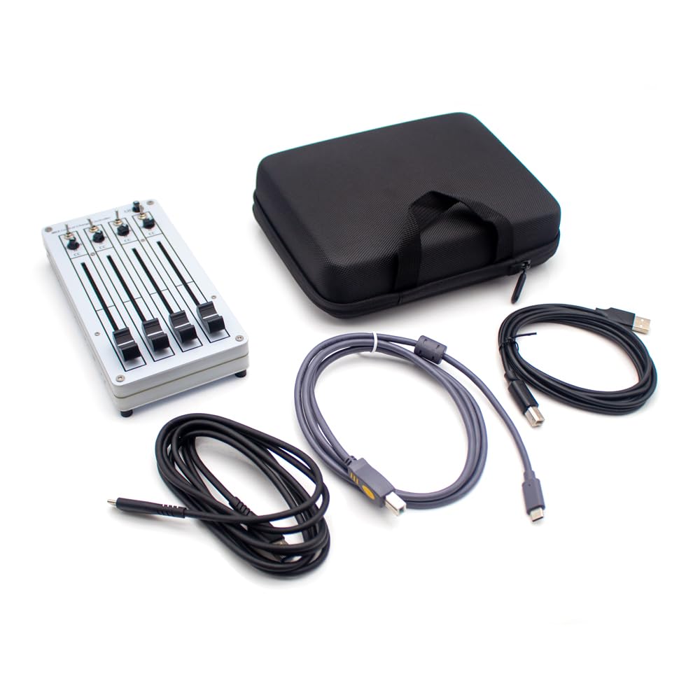 Controlador MIDI CC USB de 4 Faders, Mezclador DAW y Control de Plugins para Producción Musical