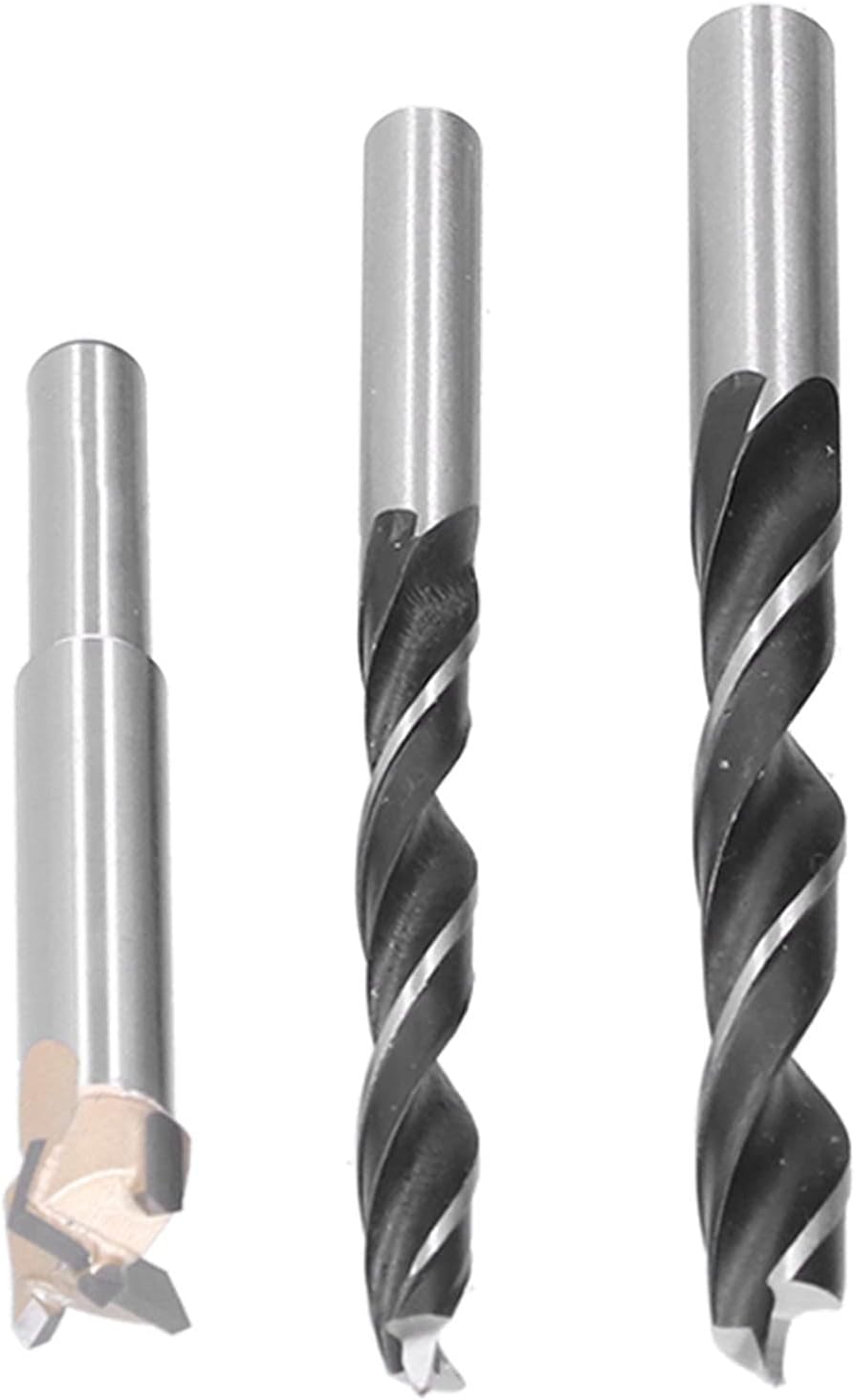 Fafeicy 3 in 1 Hole Drill Guide Jig 8,10,15mm, Adjustable Woodworking Dowelling Drilling Locator Set Kit for Professionals, DIY Enthusiastic, with 8,10,15mm Drill Bits, Hole Saw