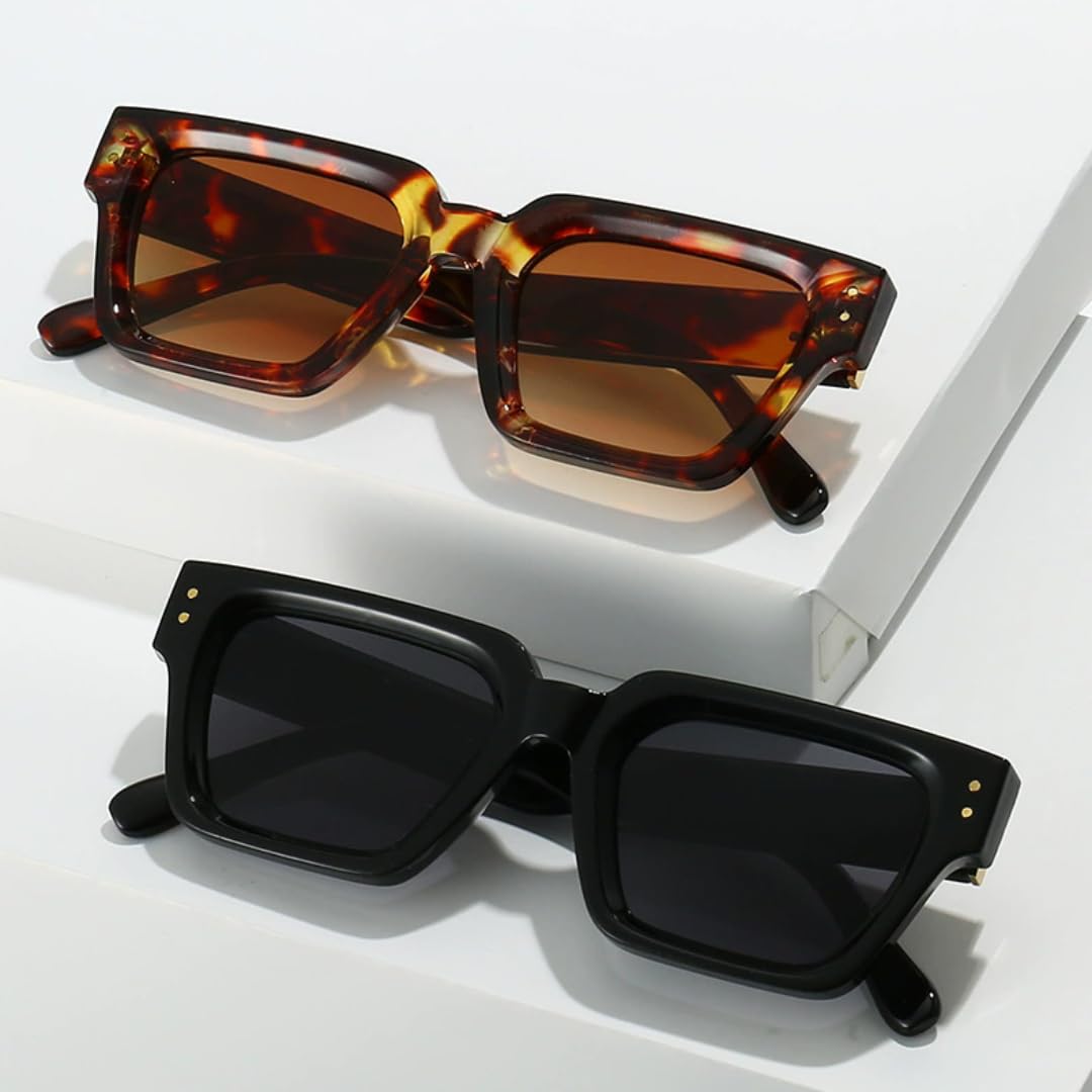 Rivetti Occhiali Da Sole Donne Moda Leopardo Marrone Outdoor Shades Uv400