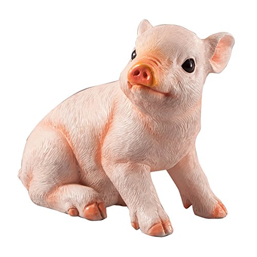 Fox Valley Traders Resin Pig Garden Statue Animal Figurine for Outdoor Lawn Decor 7 13 Long x 4–Wide x 7 High