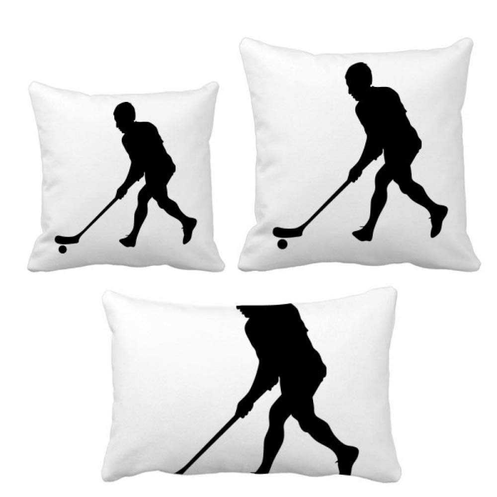 Housse de coussin course running et hockey, le cadeau déco idéal pour un sportif