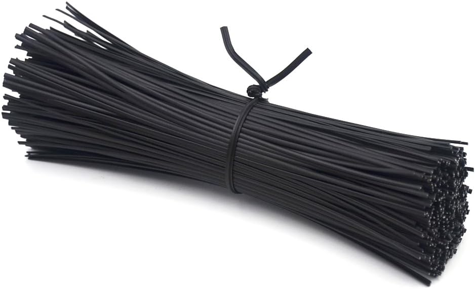 IRISFLY 500pcs 6" Plastic Black Twist Ties