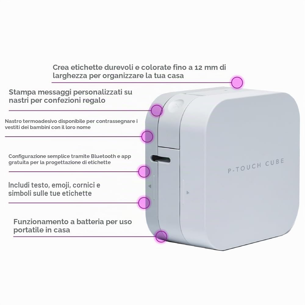 Brother ptp300btg1 – blautooth-etichettatrice P-Touch Cube - PROVENIENZA ESTERA