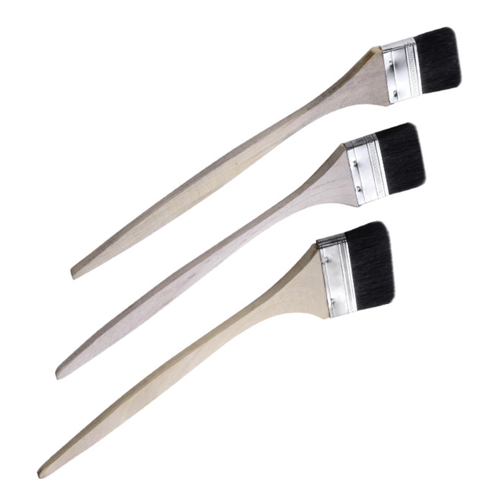 3pcs Multipurpose Long Handle Brush Bent Radiator Paint Brush for Ship Maintenance and Wall Painting Refurbishment Paint Equipment