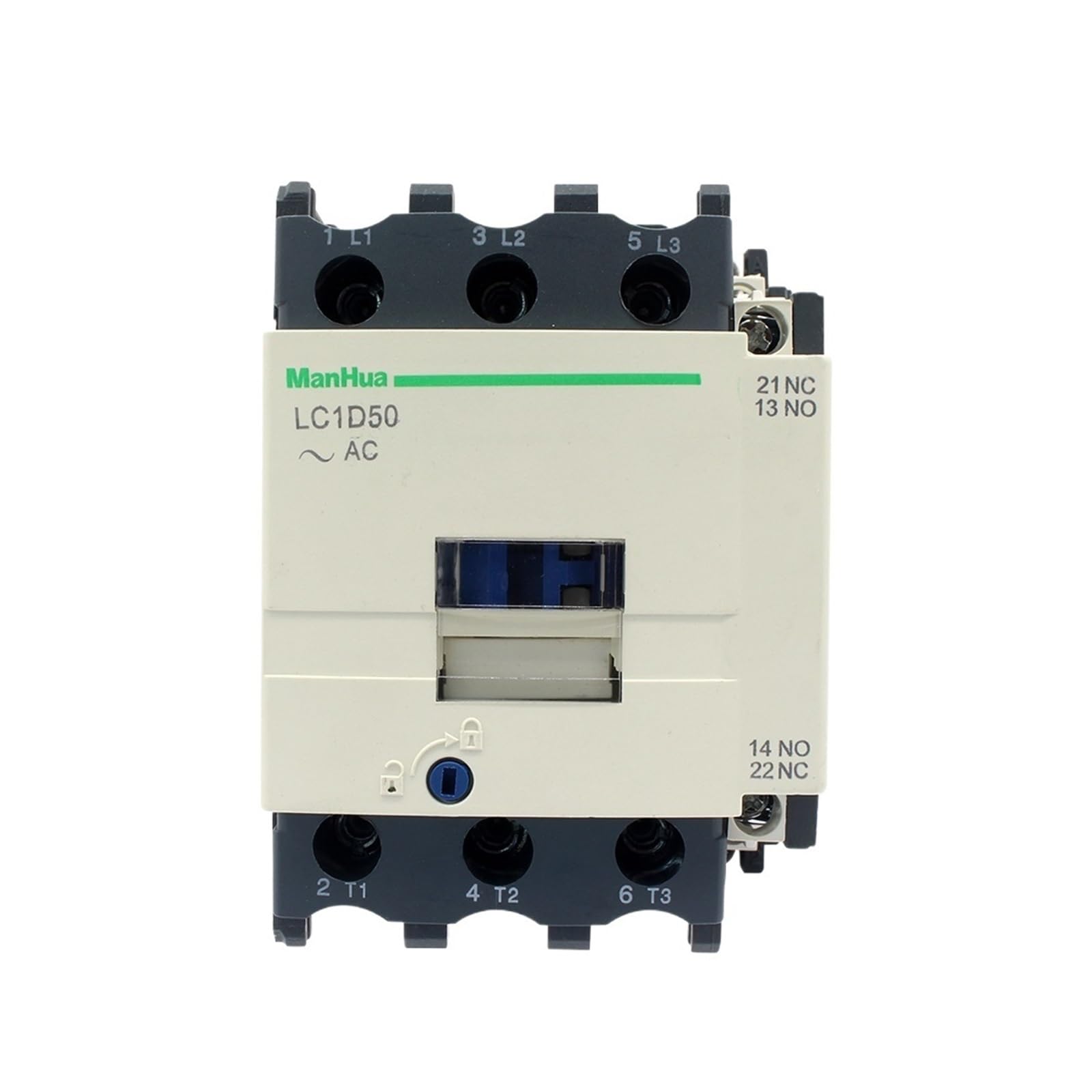 Contactor de LC1-D50 montado en carril Din, Contactor eléctrico Industrial de CA, 50Hz, 220/230V, 50A Componentes electrónicos