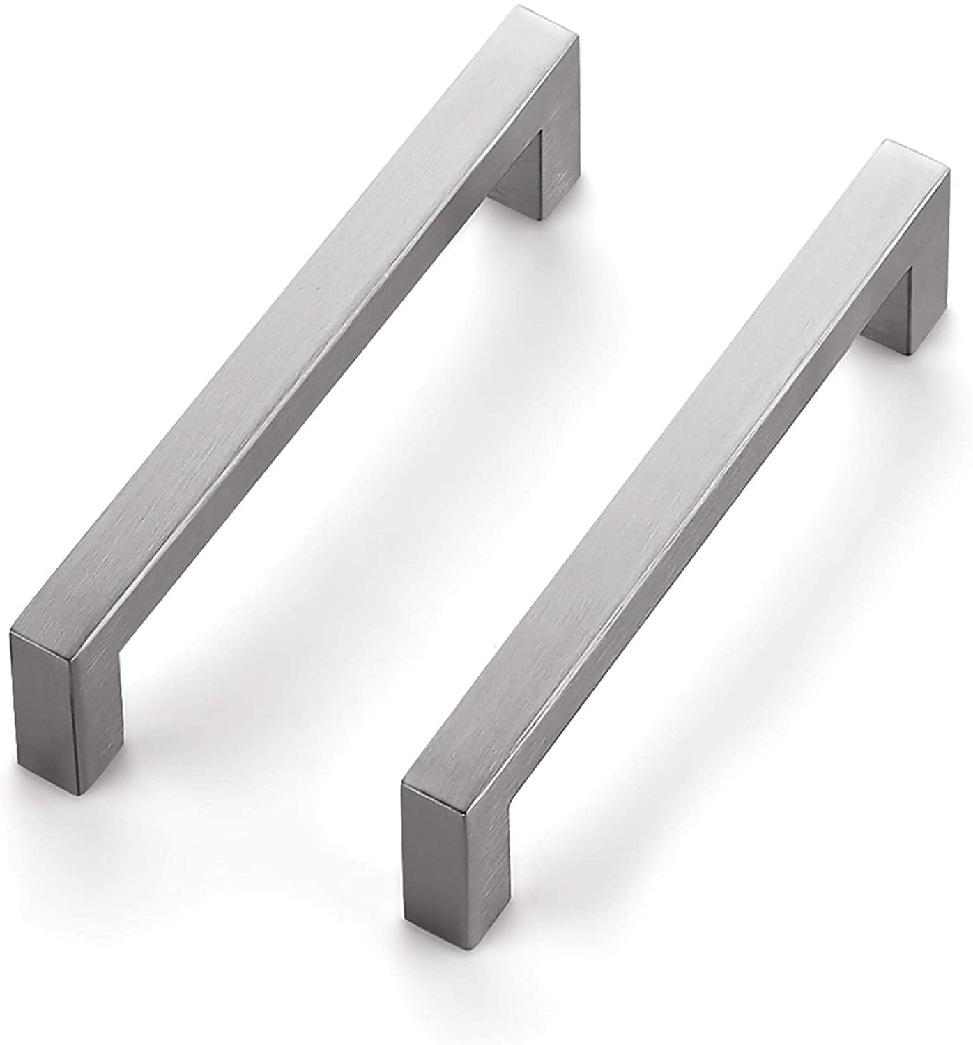 Ravinte32 Pack 5 Inch Kitchen Square Cabinet Handles Satin Nickel Pulls Brushed Nickel Kitchen Cabinet Hardware Handles for Cupboard Drawer Pulls