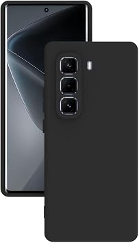 infinix Hot 50 Pro Plus  le Uyumlu K l f Kamera Korumal  Silikon Rubber Arka Kapak Siyah