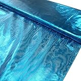 Valentina Textile inc Nylon Metallic Tissue Lame Fabric - 60 Inches Wide, Over 100 Yards in Stock -Multiple Colors Available (5 Yard, Turquise)