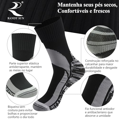 RANDY SUN Meias Impermeáveis e Respiráveis, Unissexo Novidade Esqui Trekking Caminhadas Wading Treil