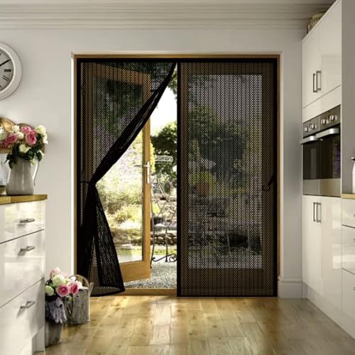 �Ԍ˃l�b 69 x 230 cm �}�O�l�b�g���J�ʃe�[�v�t�����ɊJ�X�C�X�C���N���h�~�ԕ��E�ق���̐i����h�����t���ȒP�}�O�g�h�A�J�[�e�����փh�A�p�����ː܂�x�����_����������p, �u���b�N