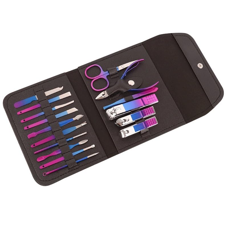 Set tagliaunghie Bicolore Set tagliaunghie for Bellezza da 16 Pezzi Set tagliaunghie