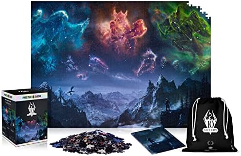Skyrim: 10th Anniversary | Puzzle 1000 Pezzi | Puzzle Adulti e Adolescenti | include Poster e Borsa | 68 x 48 | Videogioco | perfetto per Natale e Regalo | Premium Decorazione