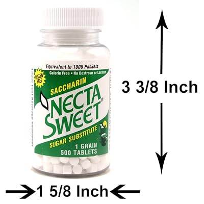 Necta Sweet Sugar Substitute Tablets, 1 Grain, 500 Tablets - 12 Pack