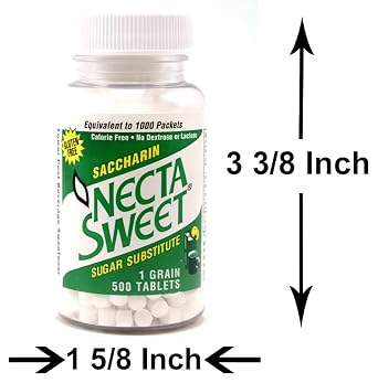 Necta Sweet Sugar Substitute Tablets, 1 Grain, 500 Tablets - 8 Pack