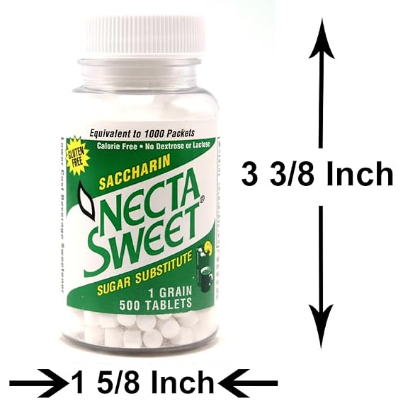 Necta Sweet Sugar Substitute Tablets, 1 Grain, 500 Tablets - 8 Pack
