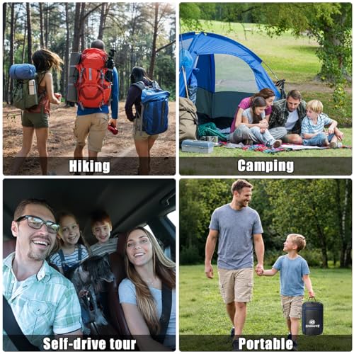 Saco de dormir para niños ShinHye para clima frío (45°F) - Ligero, impermeable y compacto de franela para camping. Ajuste para jóvenes 10-12 años (4'7" a 5'5") miniatura 7