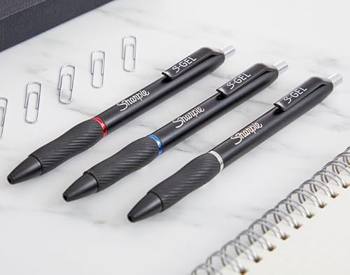 Sharpie S-Gel Pens | Fine Point 0.5mm | Black Ink | Pack of 4 | Retractable Gel Pens | Comfort Grip - Image 7