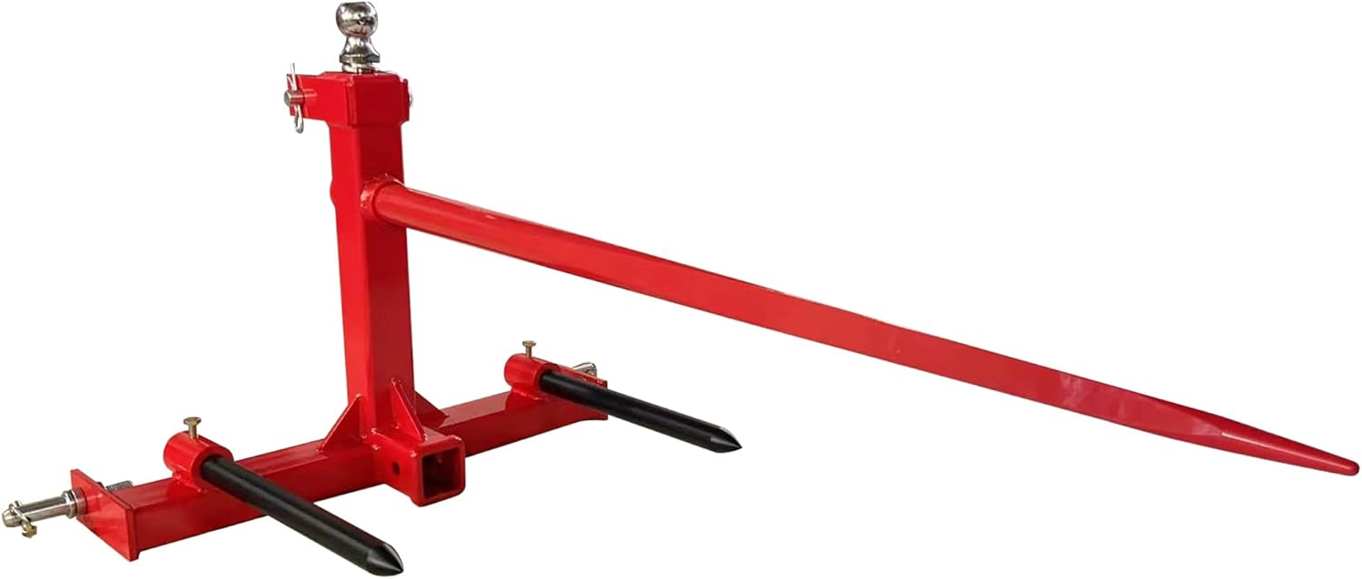 BDI Wear Parts 3 Point Hitch Receiver with 48” Hay Bale Spear, 2
