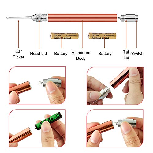 Ear Cleaner, Earwax Removal Kit, Earwax Removal Tools Safely and Gently Cleaning Ear Canal at Home, Exfolimates, Earwax Cleaners, Ear Cleansing Tool 7 Set with Storage Box