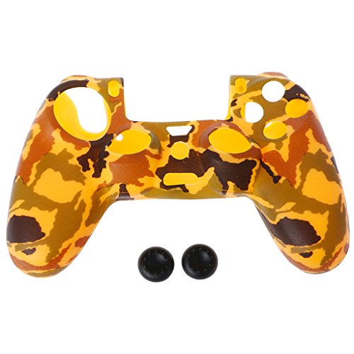 Preisvergleich Produktbild Duyummy Camouflage Soft Silikon Cover 2 Joystickkappen Für Playstation 4 PS4 Controller