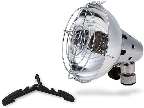 Calentador de gas para acampar al aire libre Calefacción con soporte Estufa de gas portátil Estufa al aire libre Pesca Caza Propan