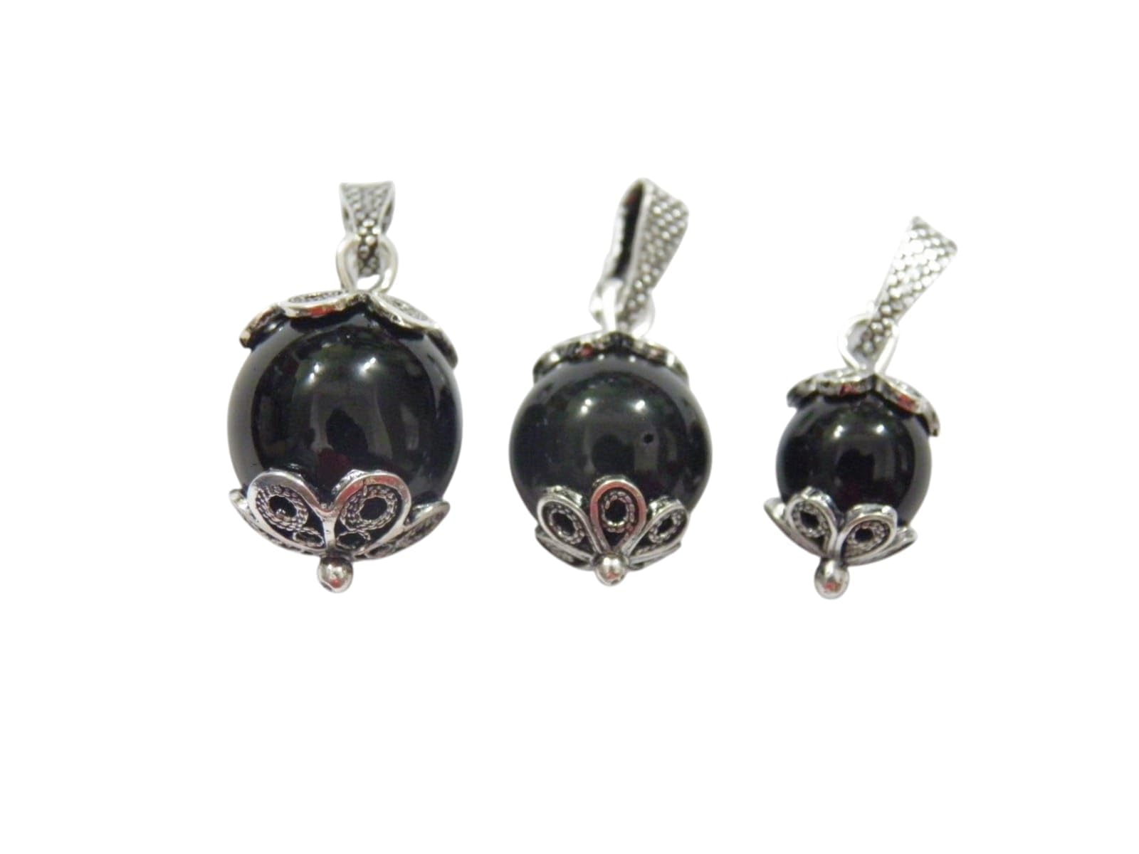 1X CHARM sardo su COCCU Ciondolo IN 3 Misure Portafortuna filigrana in Argento Brunito