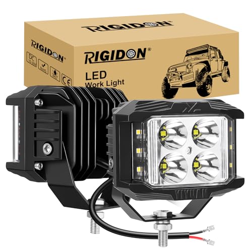 RIGIDON 8D 23 Pollici 58cm 480W Barra Led Fuoristrada, 2 Pcs 4 Pollici 60W Luci di Lavoro a Led, Con 12V Cablaggio, Barra Luce Led Per Auto Trattore