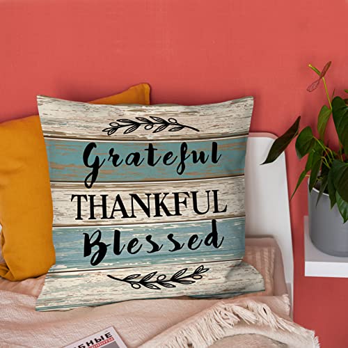 Burosev-Thankful-Grateful-Blessed-Soft-Throw-Pillow-Cover-Thanksgiving-Quote-Decorative-Pillowcase-Rustic-Thankful-Decor-Decorations-for-Home-Bedroom-Sofa-Living-Family-Room-18-x-18-Inch Burosev Thankful Grateful Blessed Soft Throw Pillow Cover Thanksgiving Quote Decorative Pillowcase Rustic Thankful Decor Decorations for Home Bedroom Sofa Living Family Room 18 x 18 Inch