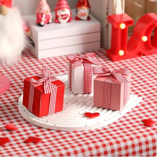 Valentines-Day-Tiered-Tray-Decor-3-Pcs-Mini-Wooden-Presents-Farmhouse-Valentines-Day-Home-Decor-with-Bowknot-Valentines-Day-Centerpiece-for-Table Valentines Day Tiered Tray Decor 3 Pcs Mini Wooden Presents Farmhouse Valentines Day Home Decor with Bowknot Valentines Day Centerpiece for Table
