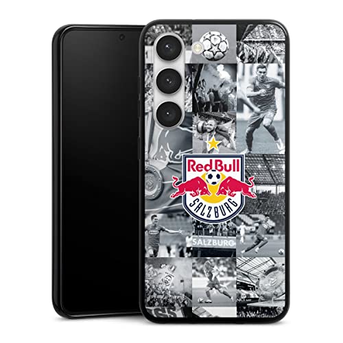 Silikon Hülle kompatibel mit Samsung Galaxy S23 Case schwarz Handyhülle FC Red Bull Salzburg Red Bull Salzburg