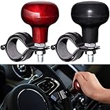 Frienda 2 Pieces Power Handle Car Steering Wheel Suicide Spinner Knob, Easy Turn Steering Ball for...