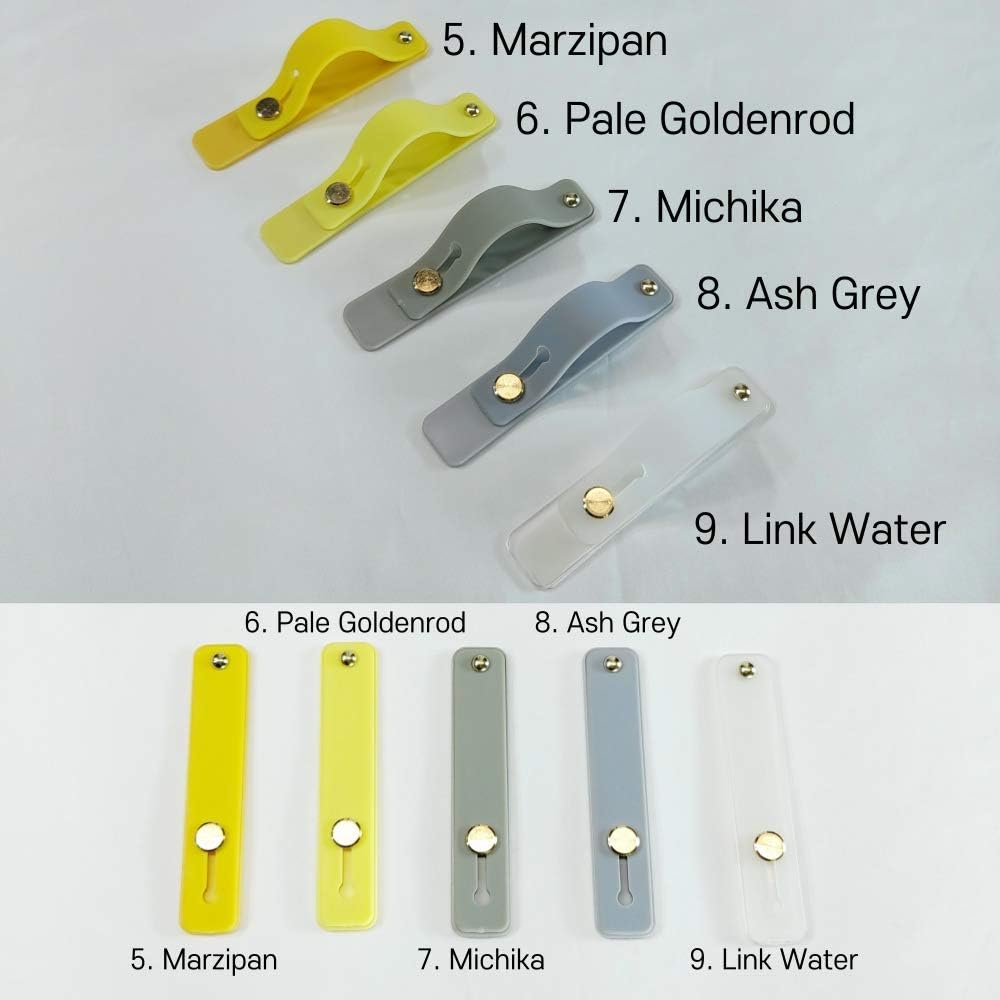 Universal Finger Strap for All Mobile Phones - PU, TPU Stretch Grip Finger Holder Bracket with Stand Compatible with Self-Adhesive with All Smartphones - 23 Colors (Amaranth)