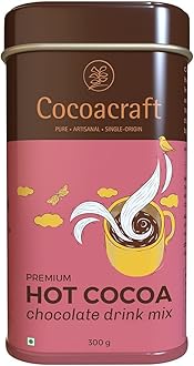 Hot Cocoa Chocolate Mix (300g) Drinking Hot Chocolate Mix with 22% Cocoa Butter |100% Natural | Handmade Artisanal Cocoa Mix from Kerala.